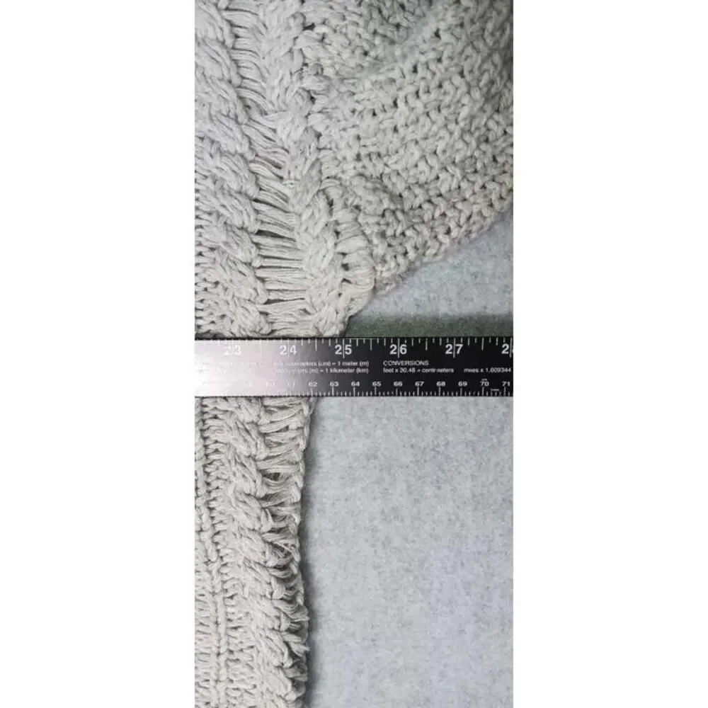 Princess Polly Crochet Open Front Cardigan Womens Size S/M Gray Mixed Knit - Picture 6 of 11